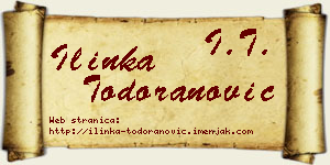 Ilinka Todoranović vizit kartica